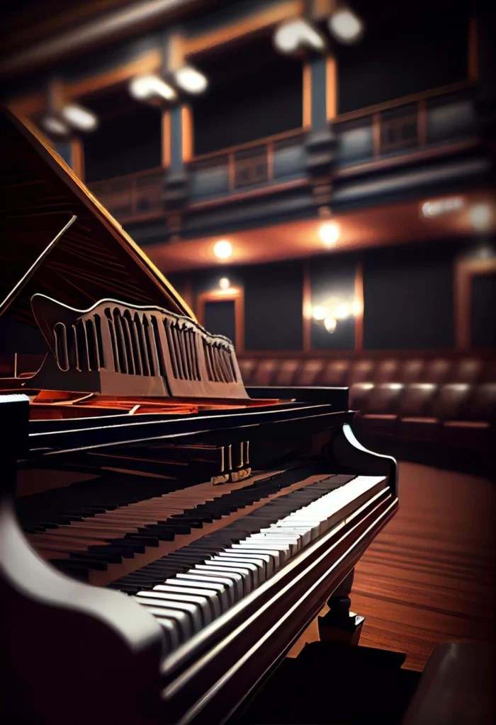 Aufnahme eines Flügels in einer antiken Oper